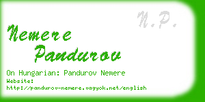 nemere pandurov business card